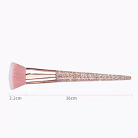 Kit de pinceaux de maquillage Glitter Ute rose adorable, 11 pièces, logo personnalisé, marque privée, pinceaux pour le visage et les yeux, haute qualité avec sac
