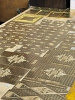 Matrices de marquage à chaud en laiton durable TPS DF-12-100 pour étiquettes de vêtements, transfert de logo par chaleur sur cuir/bois/papier