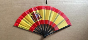 Prix d'usine Guansen – Éventail portable pliable en plastique peint, thème pyramide, drapeaux des États-Unis, du Mexique, d'Allemagne, d'<span class=keywords><strong>Espagne</strong></span> - Product Image 3