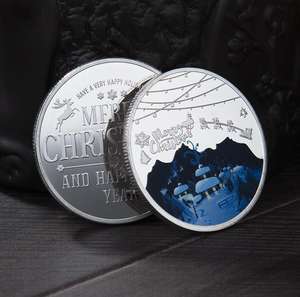 Monete Commemorative <span class=keywords><strong>di</strong></span> Babbo <span class=keywords><strong>Natale</strong></span> all'Ingrosso, Souvenir Placcati Oro e Argento, Regalo <span class=keywords><strong>di</strong></span> <span class=keywords><strong>Natale</strong></span> per Bambini - Product Image 5