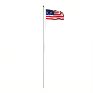 Us <b>Flag</b> With 20.3 Aluminum <b>Pole</b> Durable Flying Style Rectangular Cloth Material - Product Image 1