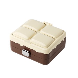 Luxury Jewelry Storage Box 8x7x4.5cm Portable With <b>Mirror</b> For <b>Travel</b> And Daily Use - Product Image 5