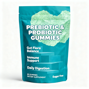 Suministro de fábrica, gomitas prebióticas y probióticas sin azúcar, Suplemento probiótico crudo al por mayor para adolescentes y mujeres - Product Image 1