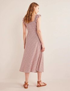 Nuovo Arrivo UK: Abito Estivo Vintage da Donna in Modal con Volant, Spalline in Pizzo, Collo Quadrato, Schiena Aperta, Lunghezza Media - Product Image 3