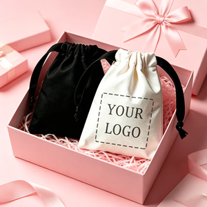 Sacs à poussière personnalisés en coton naturel imprimé avec logo, pochettes de luxe en toile à cordon pour chaussures et bottes - Product Image 3