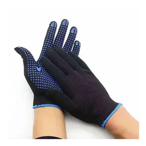 Гарантированное качество ПВХ точечные полиэфирные хлопчатобумажные вязаные перчатки защитные хлопчатобумажные перчатки