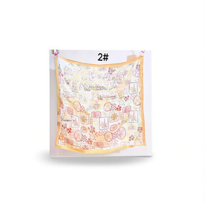 Foulard quadrato semplice e piccolo 70x70 cm in cotone leggero per donna, accessorio moda - Product Image 1