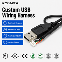 Arnés de Cableado USB Personalizado OEM, Cable de Conexión USB a Macho de 5 Pines para Dispositivos Electrónicos