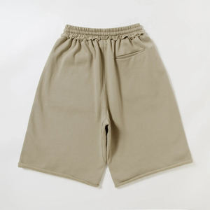 Pantalones Cortos Deportivos Holgados de <span class=keywords><strong>Tela</strong></span> de Alta Calidad con Bordes Enrollados, Cintura Elástica con Cordón, Pantalones Cortos de Verano para Hombre, Estilo Casual para Uso Diario - Product Image 4