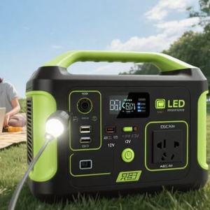 Station d'alimentation portable 500W haute capacité 110V 220V, générateur solaire, alimentation mobile, lampe torche LED, camping en plein air - Product Image 5