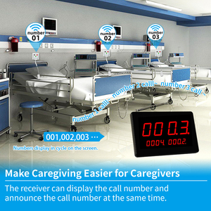 Sistema <span class=keywords><strong>de</strong></span> Llamada <span class=keywords><strong>a</strong></span> Enfermera KOQI para Hospital con Botón <span class=keywords><strong>de</strong></span> Emergencia <span class=keywords><strong>de</strong></span> Cable, Timbre <span class=keywords><strong>de</strong></span> Alarma, 1 Receptor con 10 Bocinas, para Clínica Médica - Product Image 2