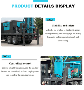 Zware waterputboorinstallatie 300m 500m 600m vrachtwagen type dieselmotor boormachine - Product Image 3