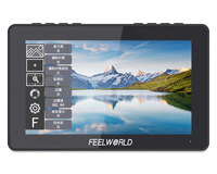 F5ProV4 Caméra 6 pouces Moniteur tactile en direct Caméra Micro SLR Compatible Signal 4K, Transmission sans fil