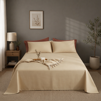 Ensemble de draps de lit rafraîchissants en viscose de bambou 100% naturel, literie soyeuse écologique