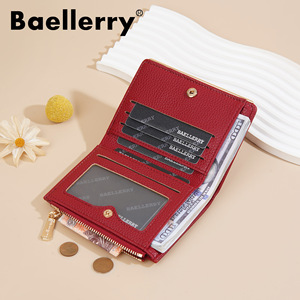 กระเป๋าสตางค์สั้นผู้หญิง Baellerry ลายปักดอกไม้ขนาดเล็ก กระเป๋าใส่เหรียญแบบมีซิป ใช้ได้ทุกวัน - Product Image 2