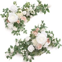 Nouvel Arrivage Vente en Gros Fabricants Chinois Moderne Simple Élégant Vintage Soie Artificielle Fleur Décorative Détachable pour Dossier de Chaise de Mariage