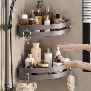 Dispositif de stockage de support de douche de salle de bain Non perforé à haut coût-support de salle de bain en plastique auto-adhésif - Product Image 2
