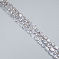 Collier de perles d'eau douce baroques carrées plates de grande taille, perles carrées de 15-20 mm pour la fabrication de bijoux faits main, vente en gros en vrac