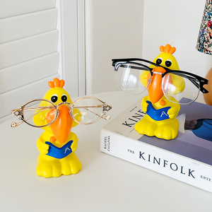 Nuevo y Divertido Marco de Gafas con Forma de Pollito, Estilo Art Deco, Resina Ecológica, Decoración de Escritorio con Naturaleza Muerta - Product Image 1