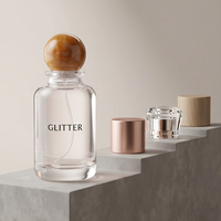 Botol Parfum Kaca Silinder Isi Ulang Berkualitas Tinggi 30ml 50ml 100ml, Matte Frost, Ukiran, Tutup Snap, Kosong