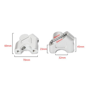 CNC Aluminum Motorcycle Handlebar Riser <b>Bracket</b> <b>Silver</b> For R1200GS LC1200 R1250 Upgrade Part - Product Image 5