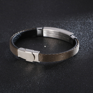 กำไลข้อมือหนังสแตนเลสสตีลรูปหัวใจ KALEN Fashion สำหรับทุกเพศ - Product Image 3