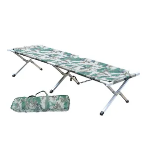 Gujia-cama plegable para acampar, camilla de camuflaje verde impermeable para exteriores, portátil, plegable