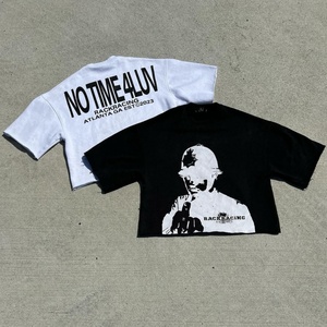 Manufacturer Wholesale Custom Boxy Oversized Washed Printed Boxy Cut Cropped Fit <b>Tshirt</b> Men Comfort Colors T Shirts - Product Image 1