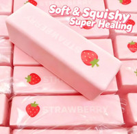 Squishmeez Kawaii PU Butter Soft Slow Rising Squeeze Mochi Baked Taba Squishy Fidget Antistress Toy for 14+ Years