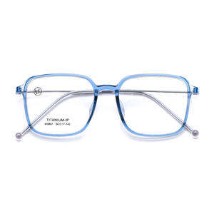 Monture de lunettes rectangulaire M9887 C6 50-17-142 en titane IP léger pour femme, monture complète avec verres en plastique - Product Image 3
