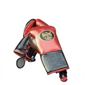 No Boxing No Life Guantes de Boxeo Profesionales de Combate, de Cuero con Esponja para Cierre, Personalizables, Transpirables, Resistentes, Ajuste Universal - Product Image 2