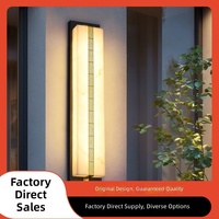 Nouvelle lampe murale extérieure imperméable de style chinois, lumière extérieure pour jardin, hôtel, balcon, cour, luminaire LED en faux marbre, villa