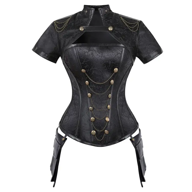 Abbigliamento per l'allenamento della salute new Gothic 11 bone steel body-hugging court shapewear corsetto steampunk in acciaio Sexy per donna