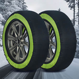 כיסויי צמיגים איכותיים לשלג, כיסוי מלא, שרשראות חירום לצמיגי רכב, בדי טקסטיל, מכוניות משפחתיות/SUV/MPV, התקנה קלה, חדש - Product Image 1
