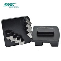 EZ Wing Redi Lock Grinding Zigzag Lightning-shaped Segment Repida Diamond Grinding Shoes untuk Penggiling Lantai Beton Terrazzo