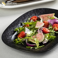 Plats et assiettes de poisson en céramique mate personnalisés nordiques pour Restaurant vaisselle hôtel pierre motif dîner servant poterie ovale Platon