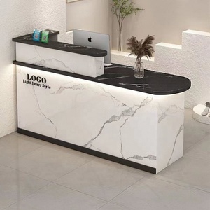 Sober New Design Durable Reception Desk Modern Small Office Customer Service Counter Front Beauty Salon Reception Desk - Product Image 6