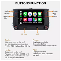 Lecteur DVD d'écran Carplay Android pour V W Golf 5 6 Jetta MK5 Tiguan CC Polo Passat, prix d'usine