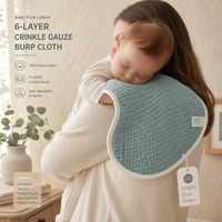 Paño de Muselina para Bebés, 100% Algodón, Certificado OEKO-TEX, Ultra Suave y Absorbente, 50x25cm, Forma de Hueso, para Recién Nacidos