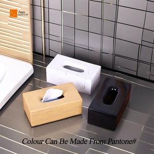 Bán buôn tùy chỉnh màu trắng sáng hình chữ nhật mô hộp polyresin giữ giấy cho khách sạn tiện nghi nhà sản xuất aleo mô hình - Product Image 2