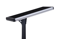 Lampu Jalan LED Tenaga Surya 60W IP66 Tahan Air Sensor Microwave Tiang Aluminium untuk Jalan Kampus Tempat Parkir