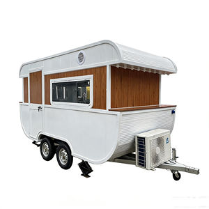 Chariot de nourriture mobile électrique en acier inoxydable de forme bateau, chariot de glaces, chariot de collations, chariot de barbecue, chariot de petit-déjeuner, restauration commerciale - Product Image 1