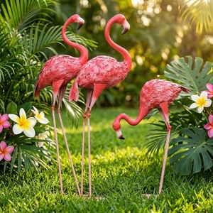 Ornement Flamant Rose Réaliste <span class=keywords><strong>en</strong></span> <span class=keywords><strong>Fer</strong></span> <span class=keywords><strong>Forgé</strong></span> pour Aménagement Paysager, Artisanat Décoratif, Décoration <span class=keywords><strong>de</strong></span> Mariage, Accessoires <span class=keywords><strong>de</strong></span> Fête/Photographie, Festif - Product Image 5