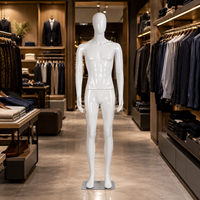 Herrenmode-Display: Weißer, glänzender PP-Ganzkörper-Schaufensterpuppen für Erwachsene in Übergröße – Ideal für Anzüge, Hemden, Jacken und Freizeitkleidung