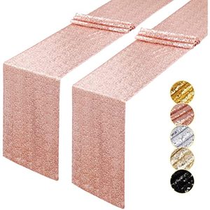 Hot bán tùy chỉnh thêu đám cưới Đảng Rose Gold sequin bảng Runner - Product Image 1