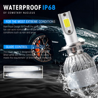 Ampoules de phares LED C6 H1 H3, feux de voiture LED H7, H4 880 H11 HB3 9005 HB4 9006 H13 6000K 72W 12V 7200LM, phares automobiles