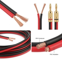 Cable de Altavoz Flexible de 2 Núcleos Rojo y Negro, Cable de Audio de Cobre CCA OFC, Cable de Iluminación de 0.5mm 0.75mm 1mm