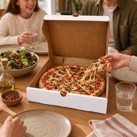 Boîte à pizza à double aile, directement de l'usine, pour service de comptoir de pizzeria, faible coût de transport, commande d'essai disponible