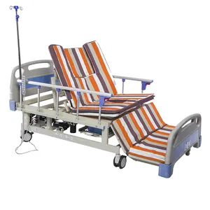 Sıcak satış hemşirelik hastane bakım yatak ev bakımı 5 fonksiyon hastane hasta yatağı elektrikli hasta yatağı tuvalet ile