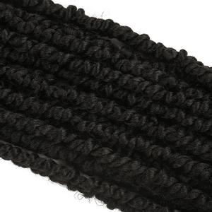 La fibra resistente al calor negro Premium bomba primavera pasión giro Crochet trenza de cabello sintético - Product Image 5